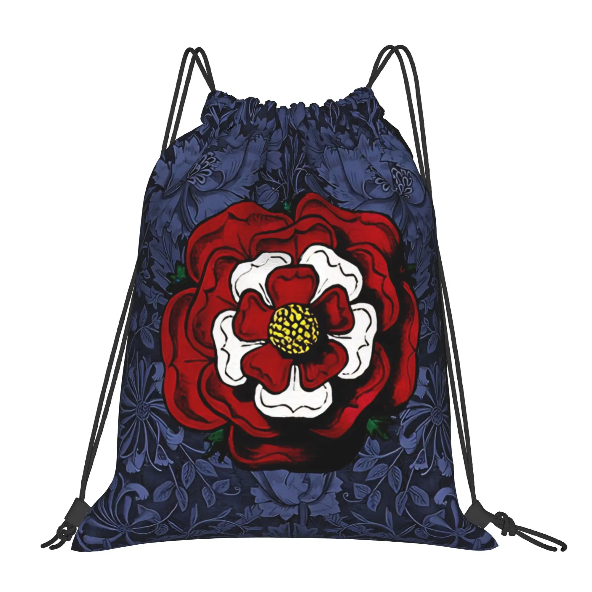 England Rose Vintage Rose Portable Sports Riding Gym Drawstring Storage Sporty Backpacks