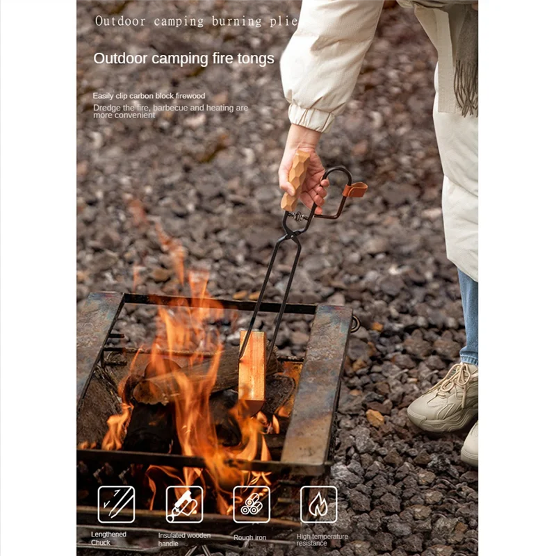 2525+ herramienta para barbacoa al aire libre, pinzas de carbono para barbacoa, pinzas para quemar, pinzas con pico de pato, no son pinzas de carbón de madera caliente