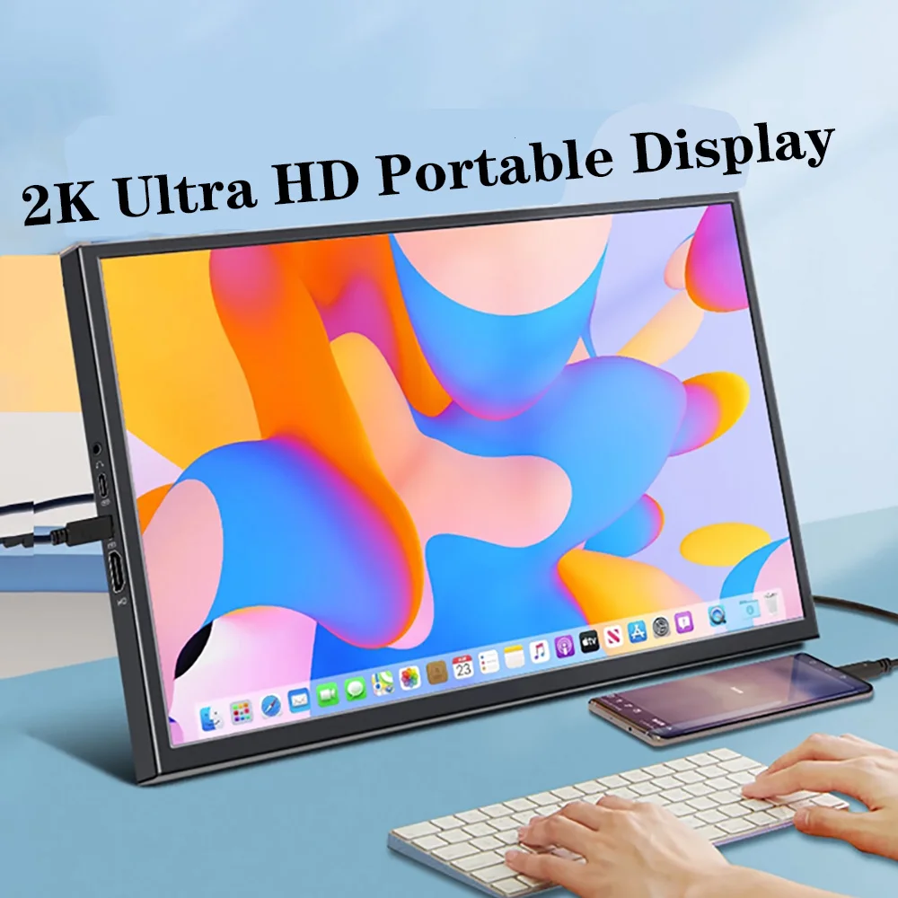 شاشة محمولة 10 بوصة 13.3 بوصة شاشة كريستال سائل للهاتف المحمول وشاشة تمديد للكمبيوتر تعمل باللمس بالسعة مكتب سوب