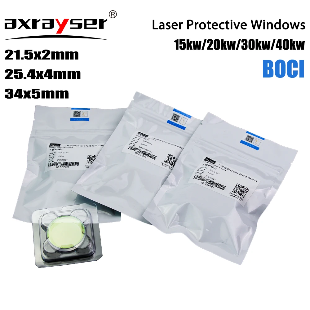 Original Boci Fiber Laser Cutting Head Lens Protective Windows para Boci Hans Tru 34×5 15kw 20kw 30kw 40kw