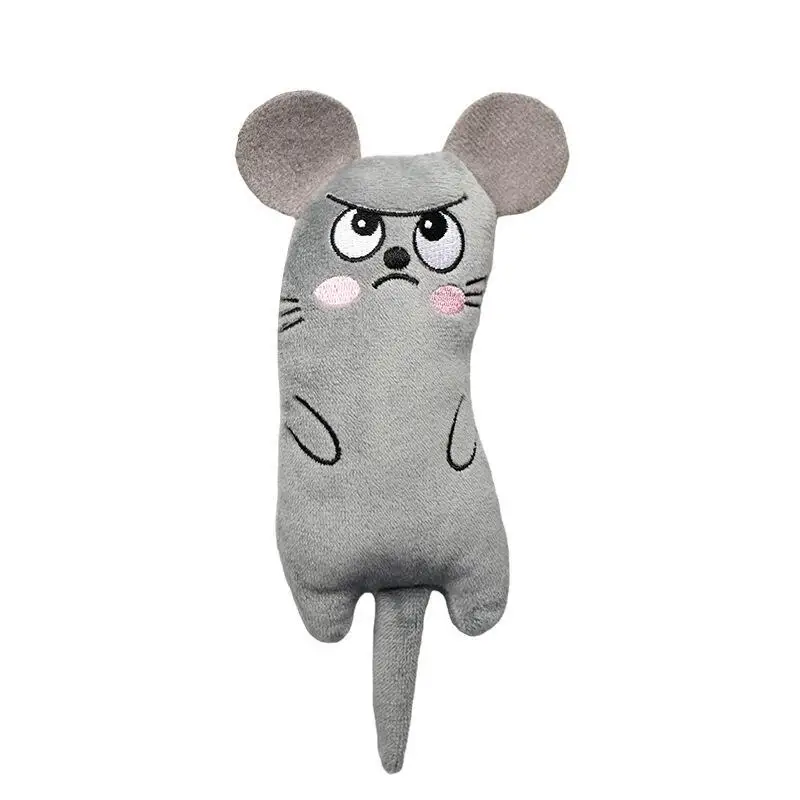 Lustige Haustier Plüsch Stickerei Katzenminze Spielzeug Katze Expressive Maus Spielzeug Interaktive Katze Spielzeug Kätzchen Biss Widerstand Spielzeug Haustier Zubehör