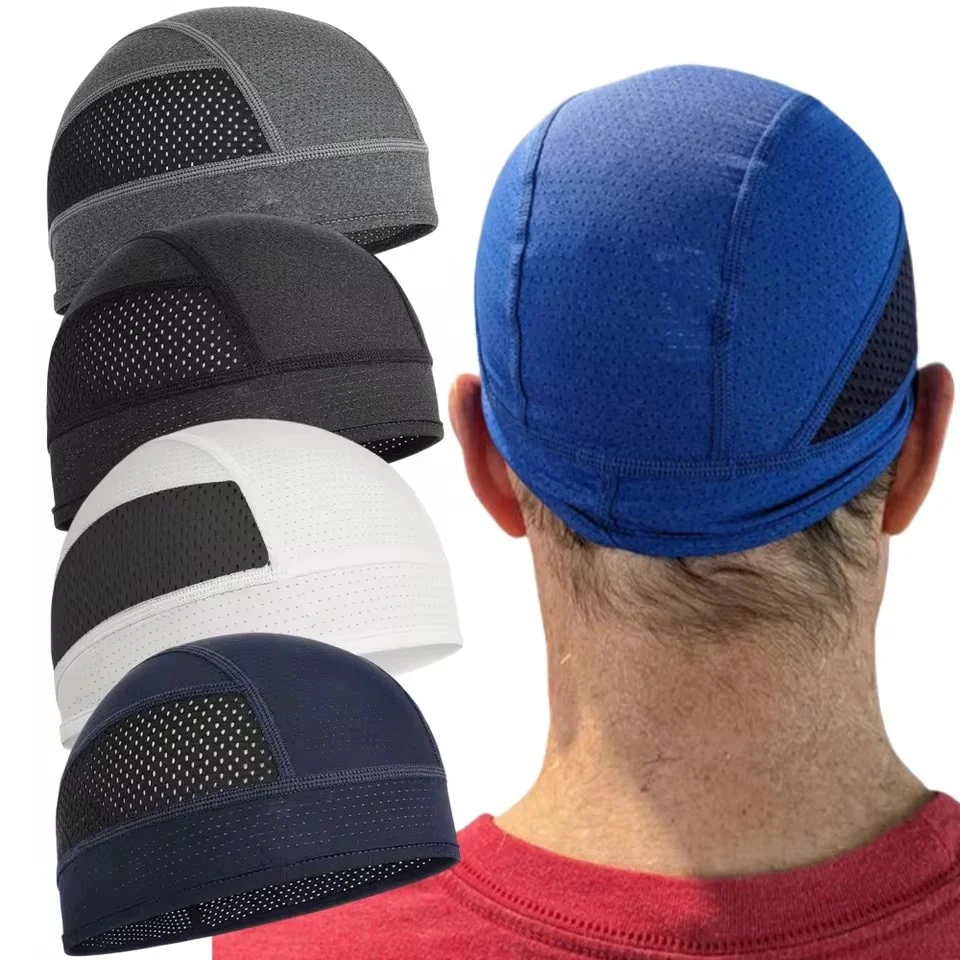 

summer High quality dark colored headwear, bicycle running water absorbing breathable hat, Motorcycle Helmet Inner Cap Hat