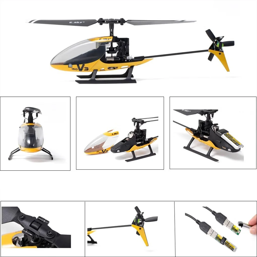 ESKY 150V3 Helikopter valbestendig Mini Single Blade RC Helicopter 4CH Propeller Leert Praktijk Helikopter Model Speelgoed Geschenken