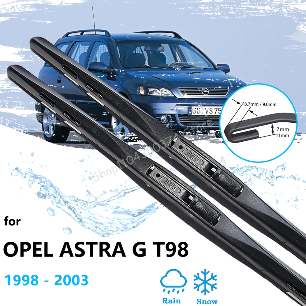 

For Opel Astra G T98 Vauxhall Holden 1998~2003 Hatchback Front Rear Wiper Blade Back Window Kit Rubber Strip Refill Motor Parts