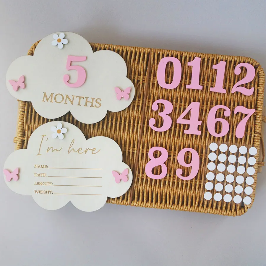2newborn photography props ，Baby Birth Announcement sign, wooden baby Name Announcement plaque, Baby memorial items, Baby Shower