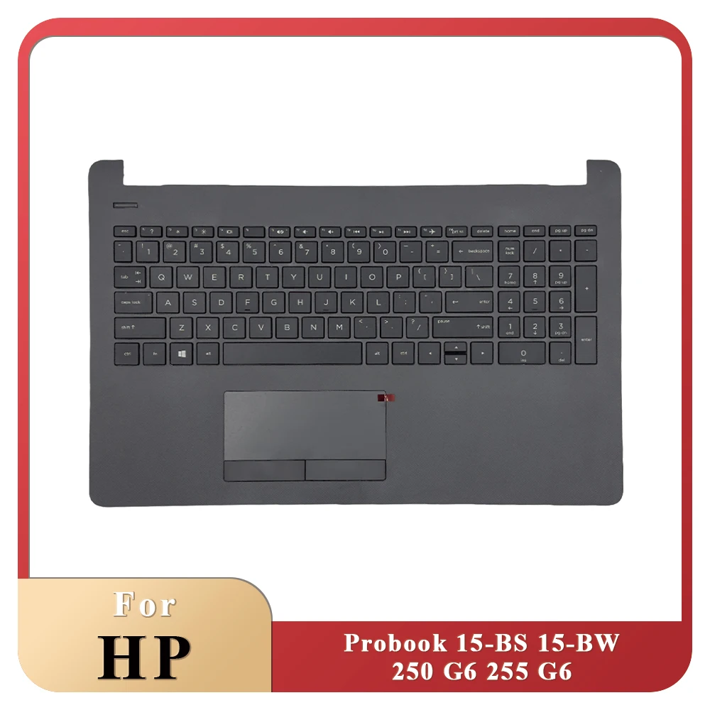 New For HP 15-BS 15-BW 250 G6 255 G6 Palmrest Upper Cover Case US Keyboard Touchpad Gray 929906-001