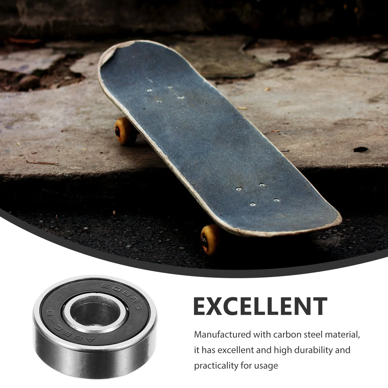 8Pcs Skateboard Bearings Sliding Carbon Steel Durable Wheel Bearings Longboard Replacement Scooter Accessories