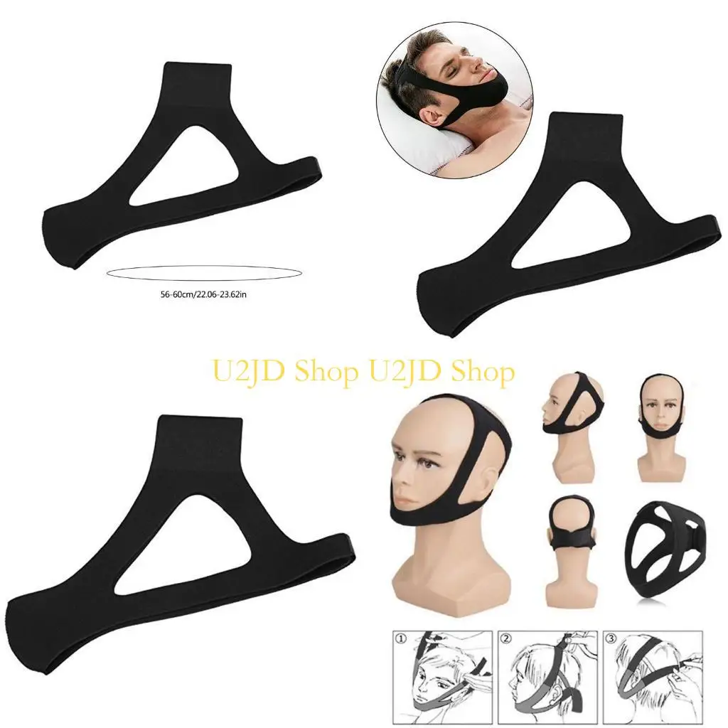 U2JD Adult Triangular Anti Snoring Belt Chin Strap Mouth Guard Headband