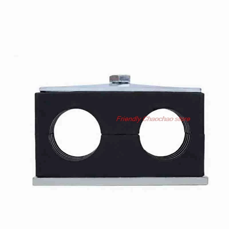 2PCS Black Plastic Pipe Bolted Clips 6-35mm Diameter Tube Clamp Fastener Kit for Home Improvement