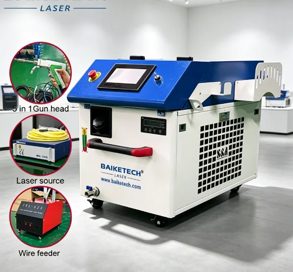 Portable Hand‑held Laser Welding Machine With Trolley, Customizable 10M Optical Fiber Air Cooling Metal Welder