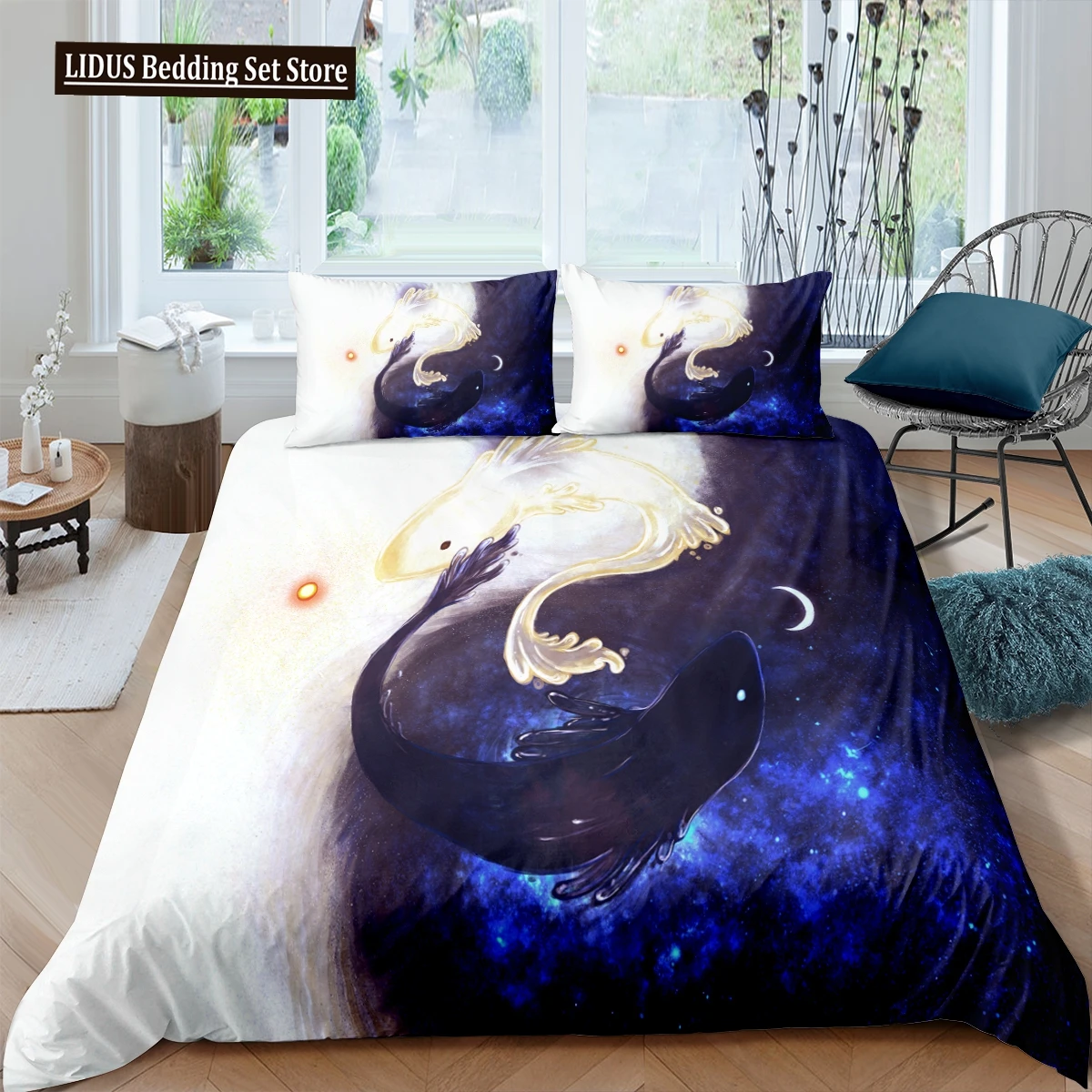 

Yin And Yang Print Duvet Cover Set 3D Print Gossip For Kids Teens Adults Comforter Cover King Queen Size Polyester Bedding Set