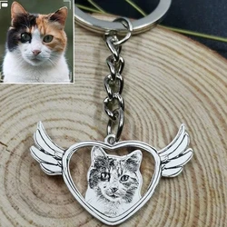 VIP-Personalized Photo Customized Keychain Dog Pet Keychain Stainless Steel Keyring