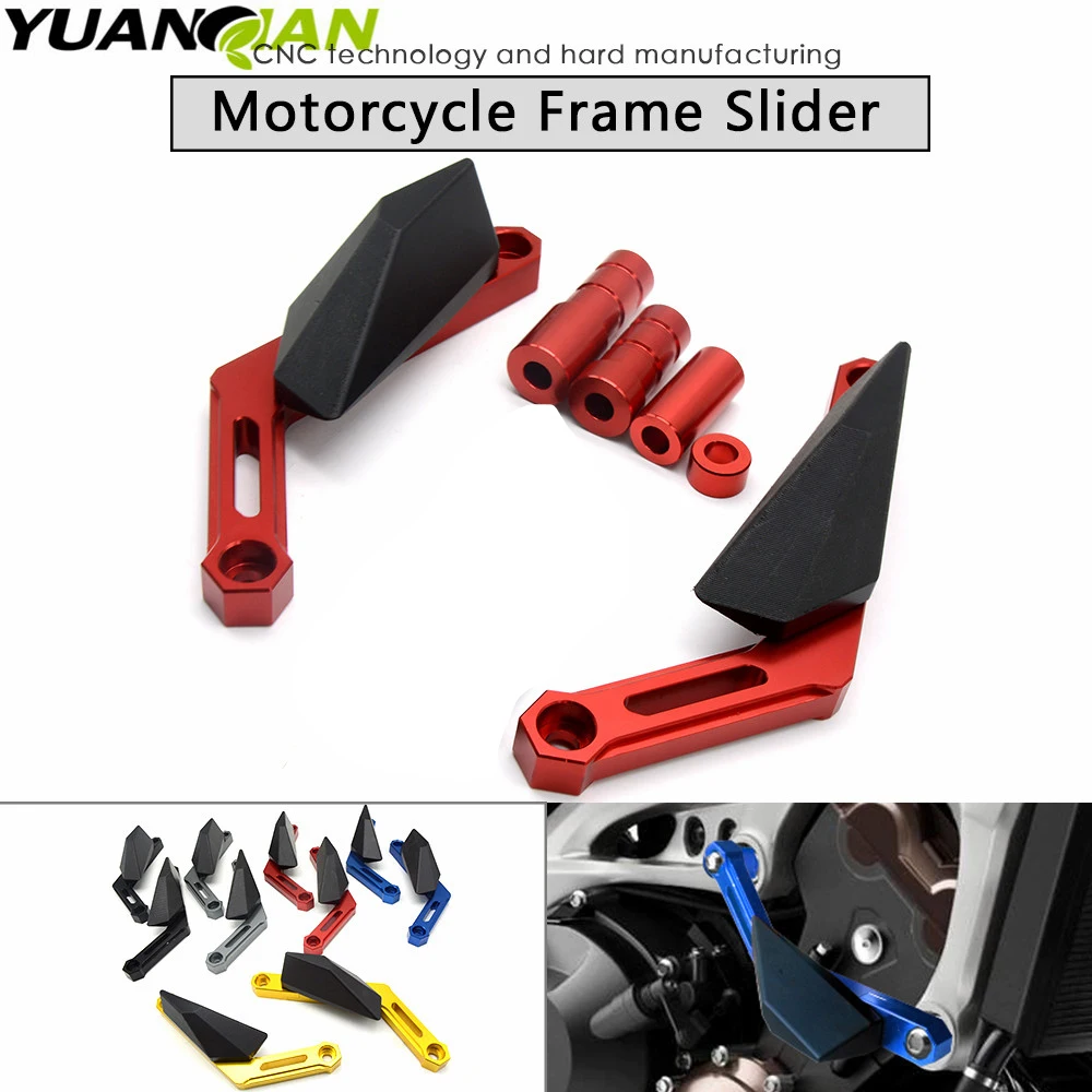 Motorcycle CNC Frame Slider frame sliders crash pads protect Motorbike Falling Protector For YAMAHA MT-09 MT 09 MT09 2013-2016