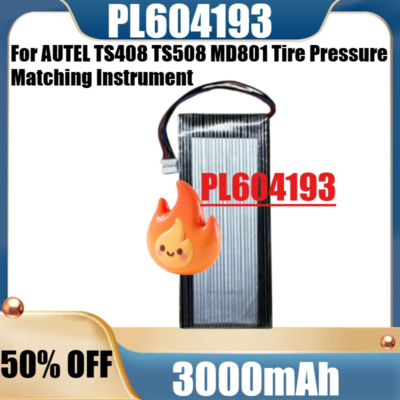 

Для приборов для сопоставления давления в шинах AUTEL TS408, TS508, MD801: новый встроенный аккумулятор PL604193, 3000 мАч