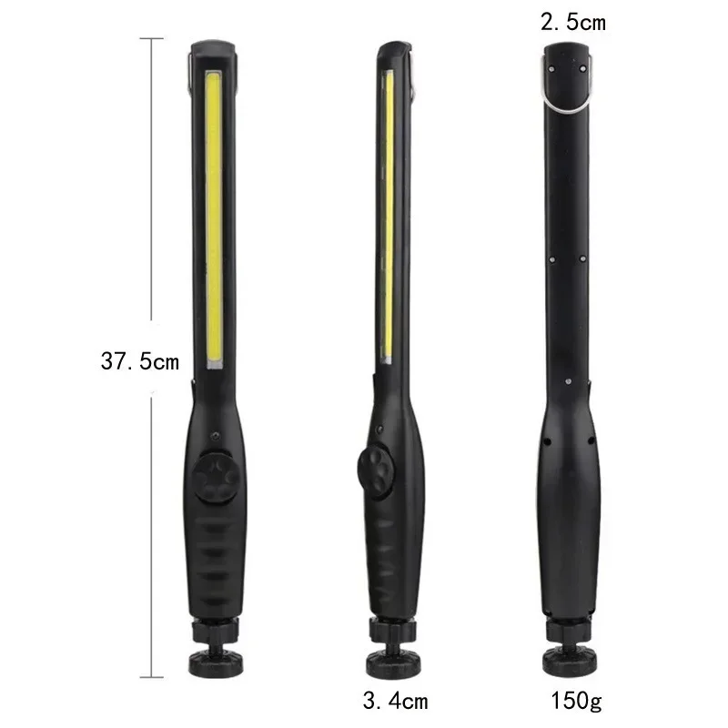 USB Rechargeable COB LED Work Light Portable Magnetic Cordless Inspection Light For Car Repair Home Workshop Emergency