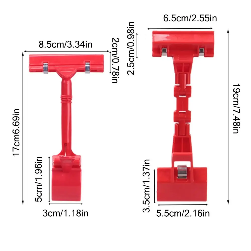 متعدد الألوان شارة السعر حامل لوازم السوبر ماركت عرض إعلاني تسميات الأسعار مقاطع البلاستيك ملصق المنتج الرف