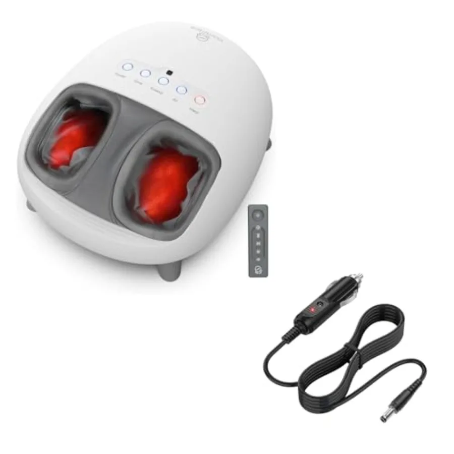 

COMFIER Shiatsu Foot Massager with 12V Car Adapter for Home and Car Use Black Deep Tissue Massage Portable and Rechargeable