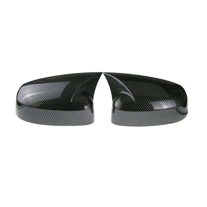 For Ford Focus MK3 2012-2018 Rearview Side Mirror Cover Wing Cap Exterior Door Rear View Case Trim Carbon Fiber Black