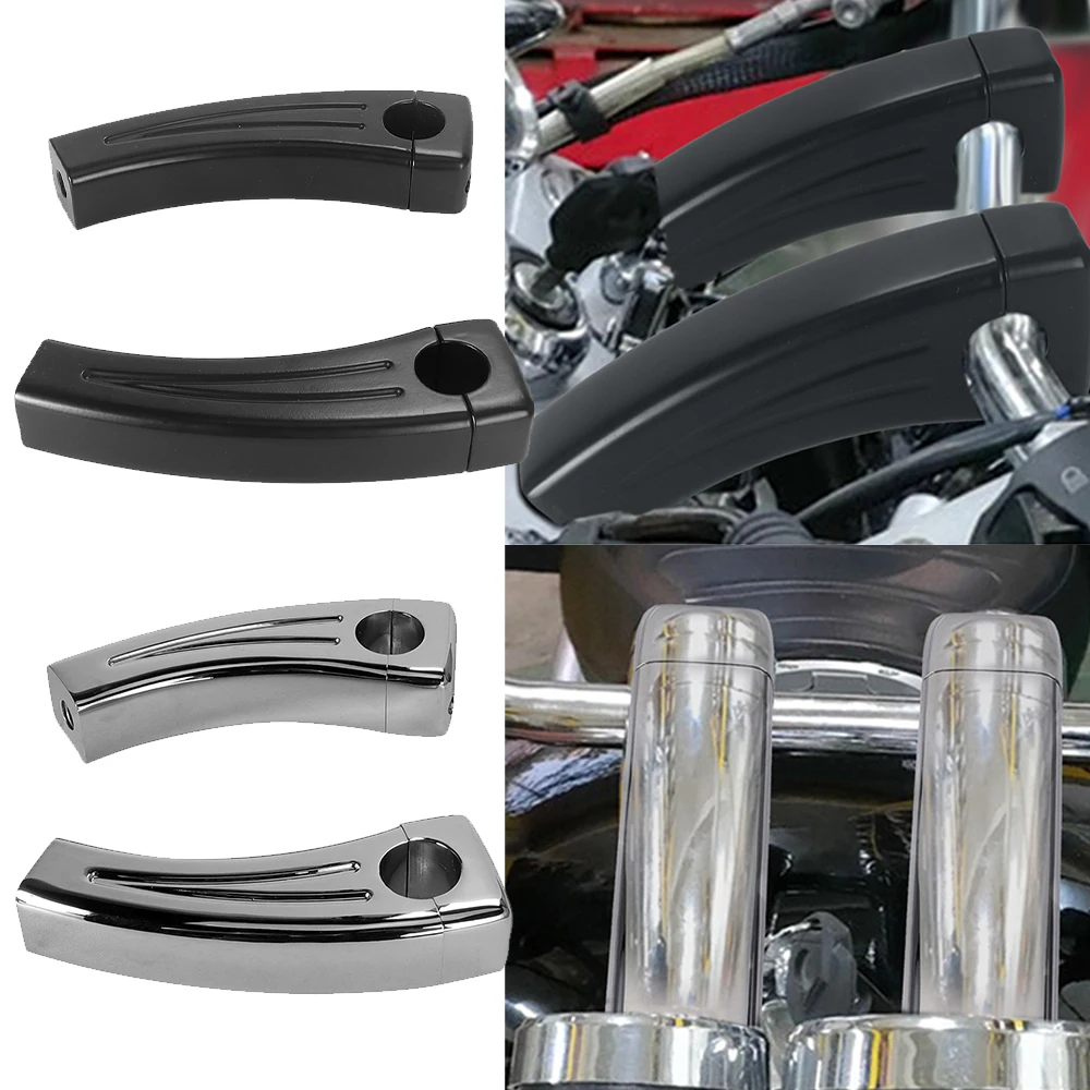 

5 дюймов/6 дюймов, черный хромированный зажим для руля мотоцикла, алюминиевый зажим 25 мм, подставка для ручки для Harley Davidson Victory Cruisers