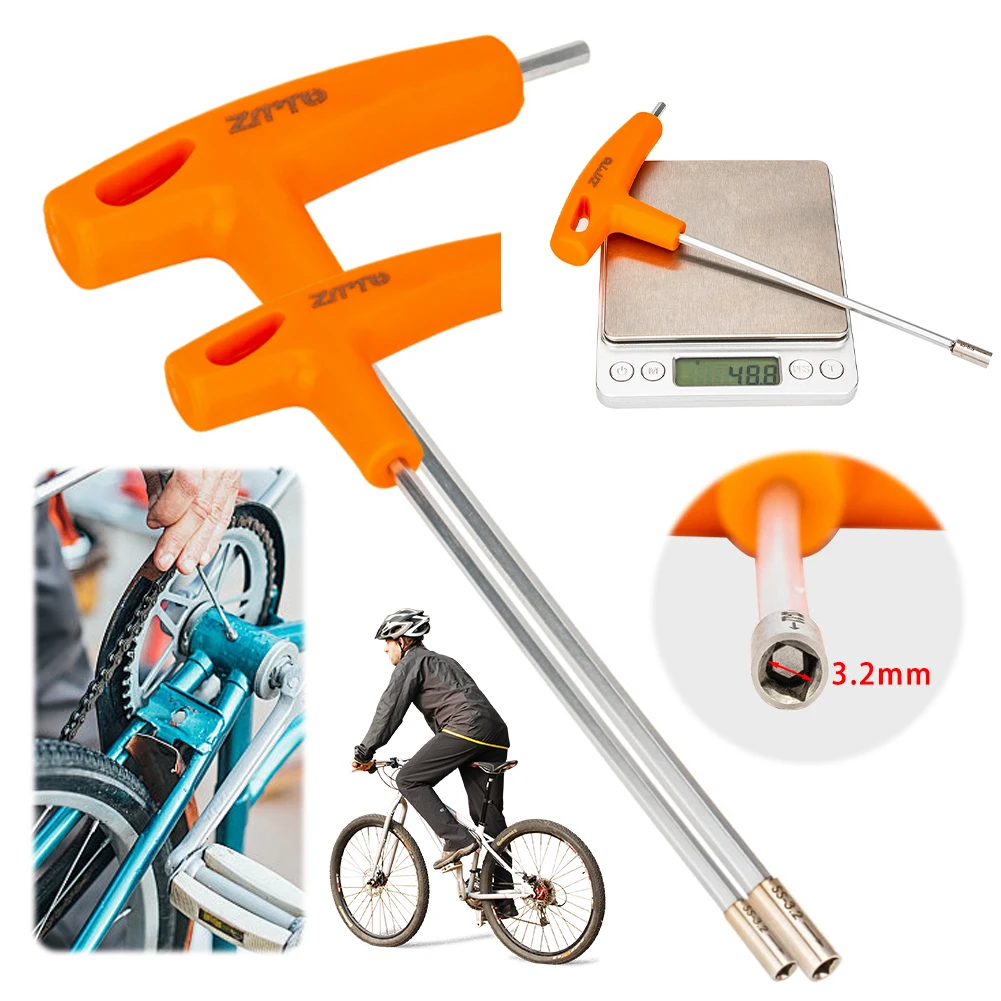 Bicycle Spokes Nipple Wrench T Shaped Sleeve Bike Spoke Wrench Wire Adjustment Tool 3.2/3.6/4.8/5.5mm Bicycle Accessories
