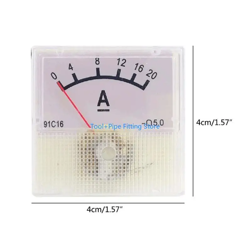 F92B Analog Arus Meter Meter Ammeter Square Bentuk Pengukur Mekanik Uji Arus
