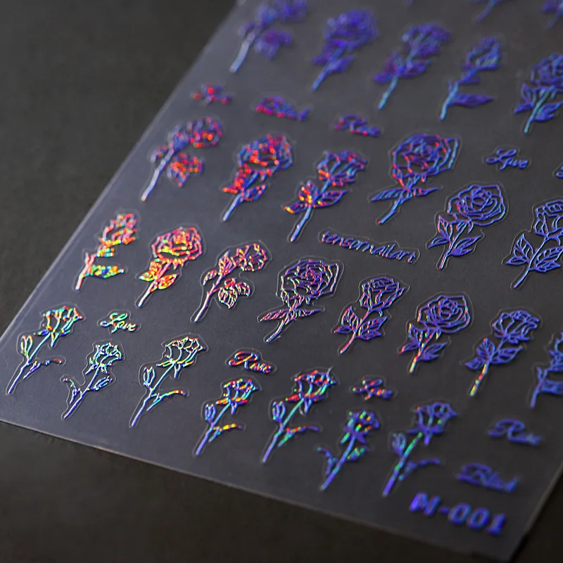 1 sztuka 5D eleganckich naklejek na paznokcie w panterkę metaliczny połysk wytłoczony elektryczny złoty rzemiosło samoprzylepne naklejki do paznokci