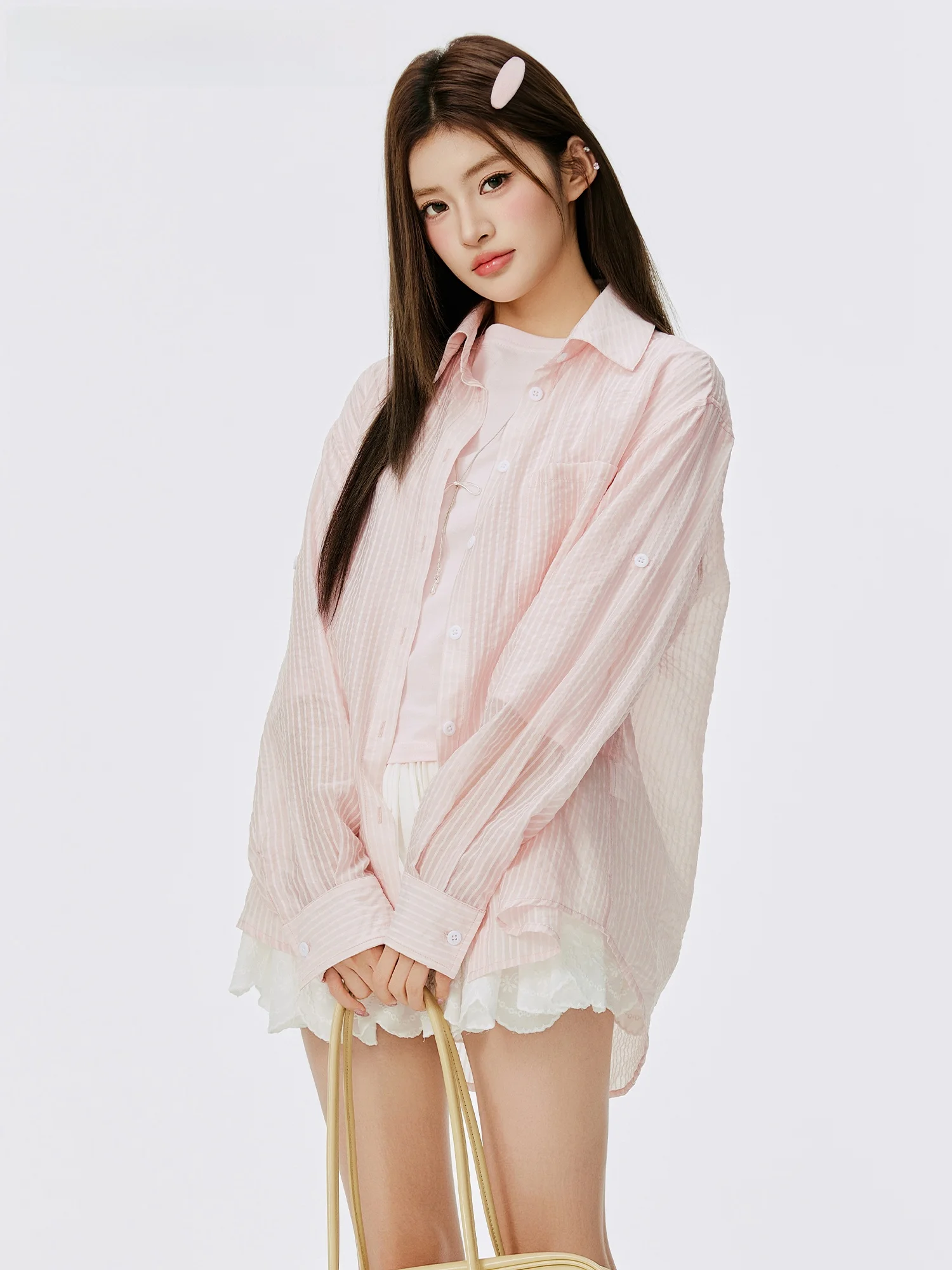 

Женская рубашка-куртка Burgenland Sakura Pink, легкая, с длинными рукавами, для защиты от солнца, в повседневном стиле, свободного кроя, летняя верхняя одежда