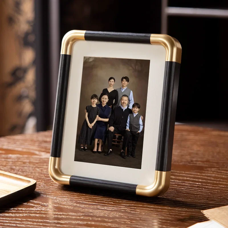 New Premium Texture Photo Frame,Desktop Decoration,Wall Framed Picture Frame, Golden Corner  Picture Frame,Table Decoration Gift