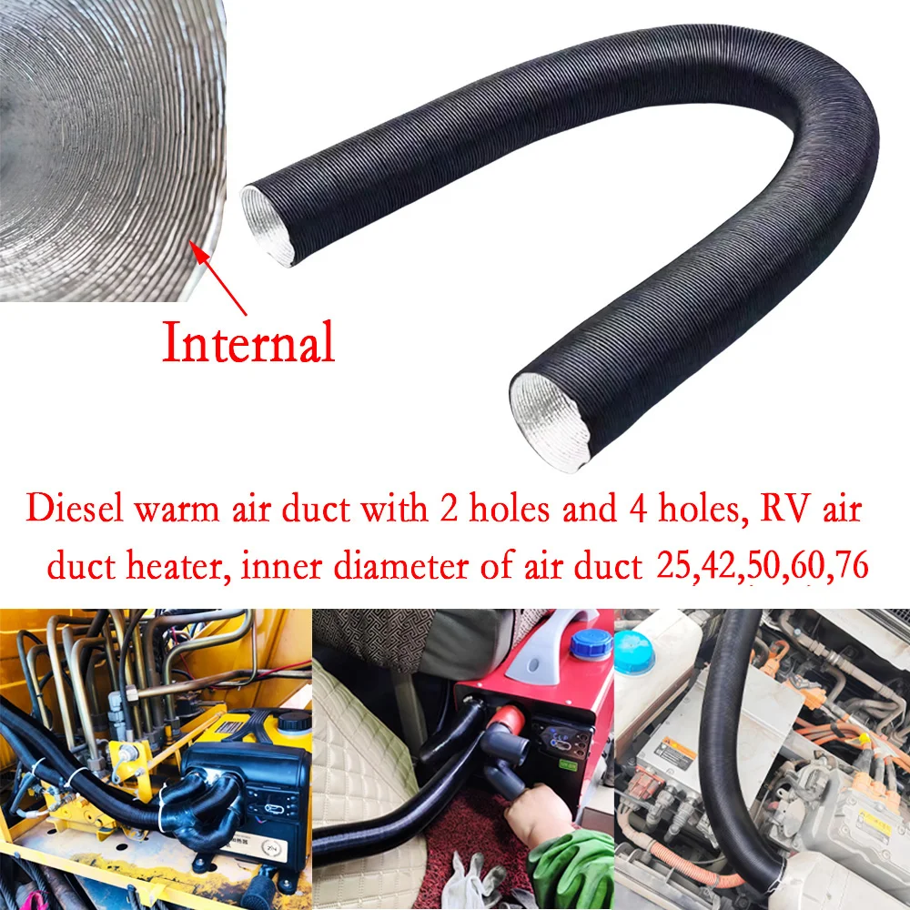 Diesel warm air outlet duct, warm air pipe, parking heater accessories, air warm air heating, car mounted extension pipe