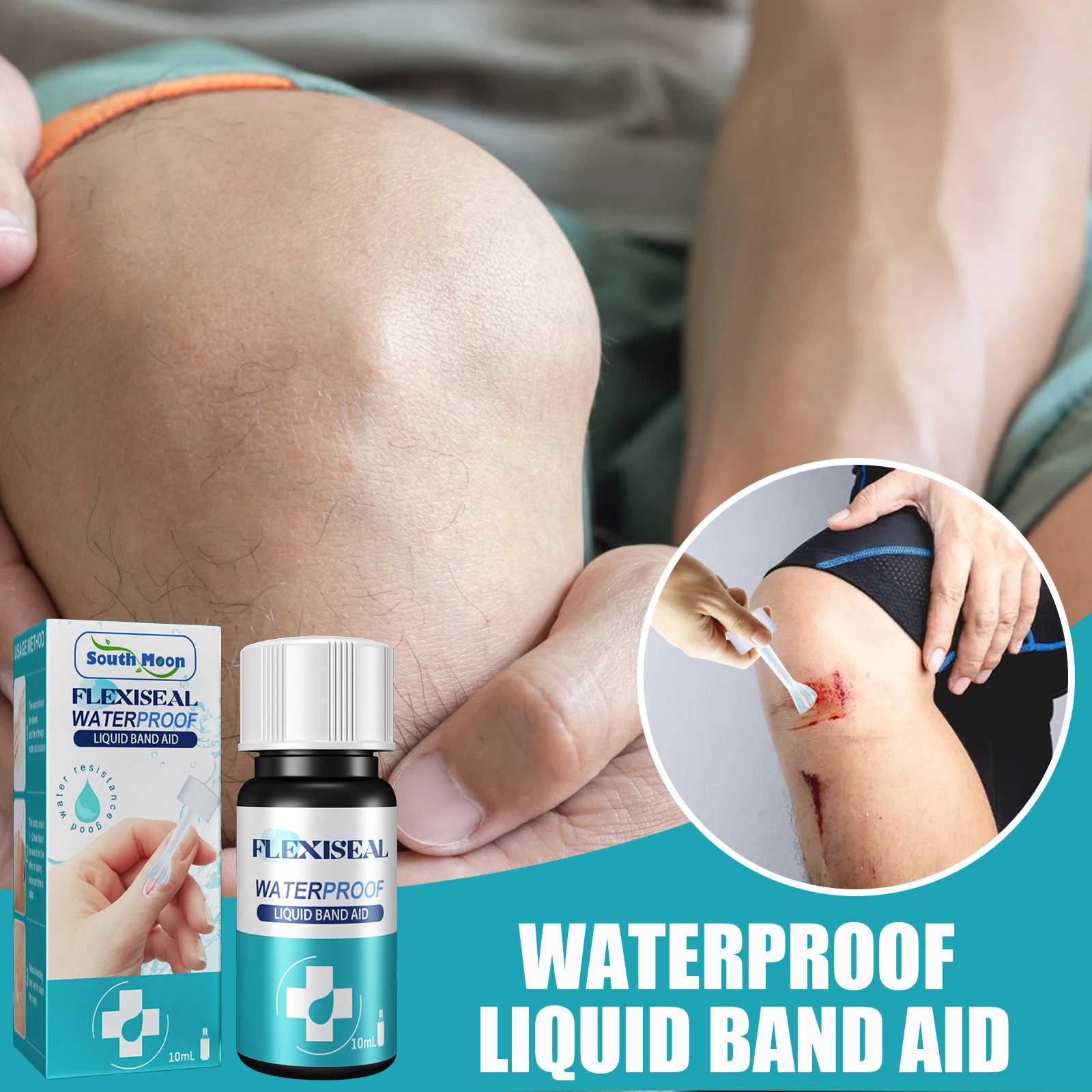 Flüssiges Wundpflaster 10ml Flüssiger Verband Wasserdicht Transparent Tragbar Notfall-Wundheilung für Körperpflege – Detail 6