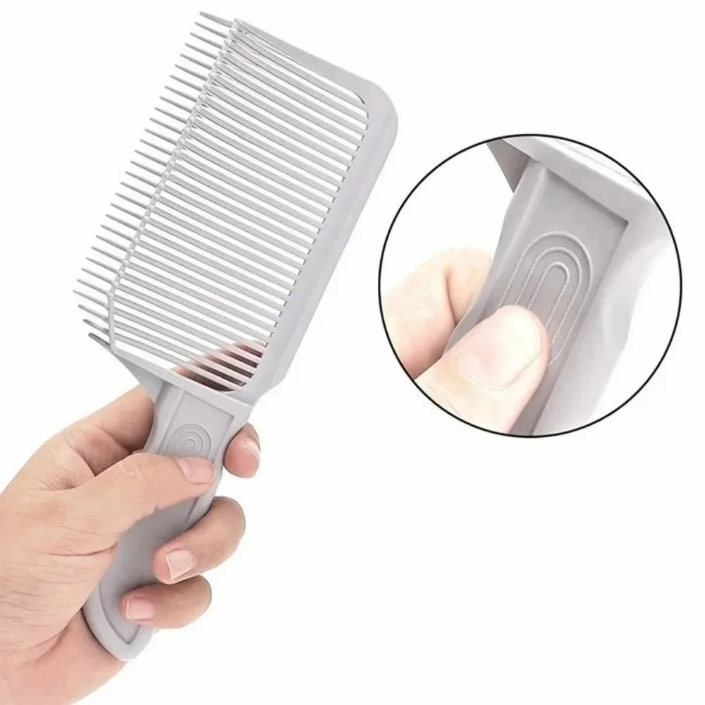 Plastic Fading Comb Fade Brush Curved Barber Clipper Blending Comb Heat Resistant Anti-slip Flat Top Hair Cutting Comb Salon