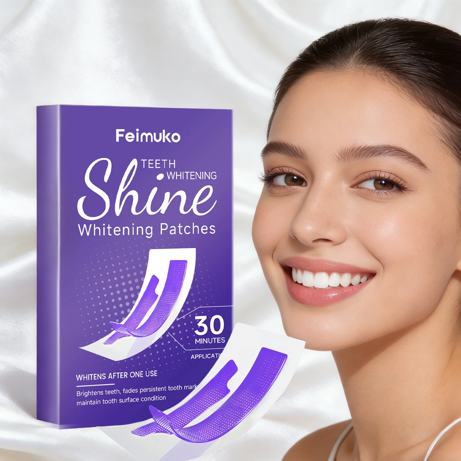 Teeth Whitening Strips Stain Removal Bright Smile Cleaning Fresh Breath Oral Hygiene Reduce Sensitivity Teeth Bleaching Strip