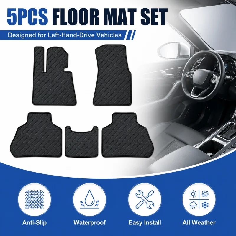 

Customized Car Floor Mats for BMW X5 2000-2026 Luxury All-Weather Waterproof Anti-slip Car Mats Accessories Right-Hand Drive