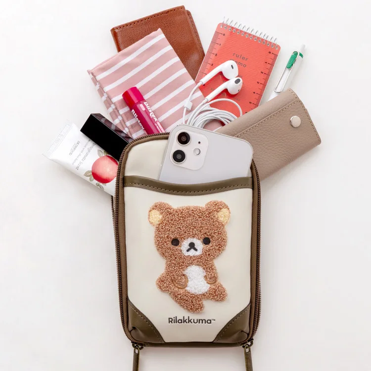 Rilakkumaed Snoopy Mini Crossbody Bags for Women Leather Cute Small Mobile Phone Bag Cartoon Bear Sling Messenger Bags