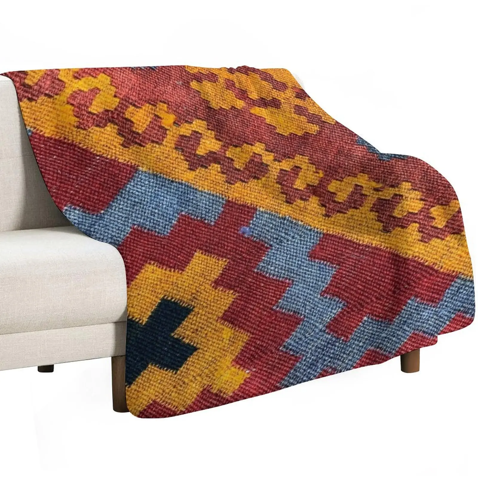Vintage Decorative Kilim, Navaho Weave, Woven Aztec Textile Throw Blanket Sofa Throw Bed manga Thins Blankets