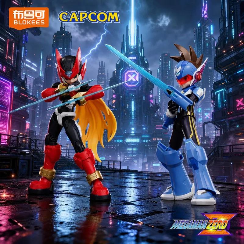BLOKEE ROCKMAN Model kit 17cm/6.8Inch Shooting Star Rockman 14.5cm/5.8Inch Mega Man Zero Action Figure toy