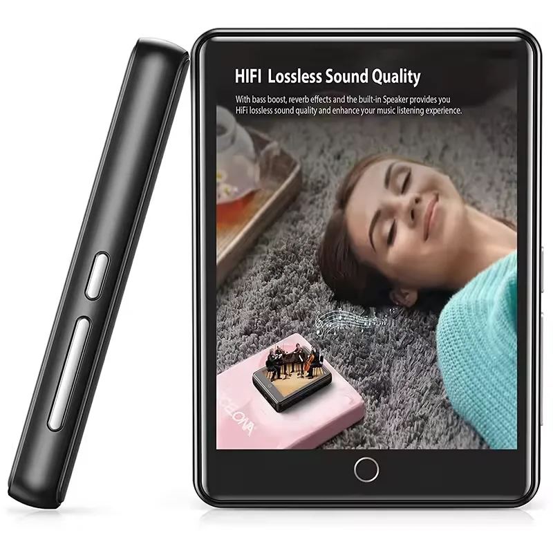 Ruizu m7 metal mp3 player bluetooth 5.0 alto-falante embutido 2.8 Polegada grande tela de toque com e-book gravação rádio vídeo walkman