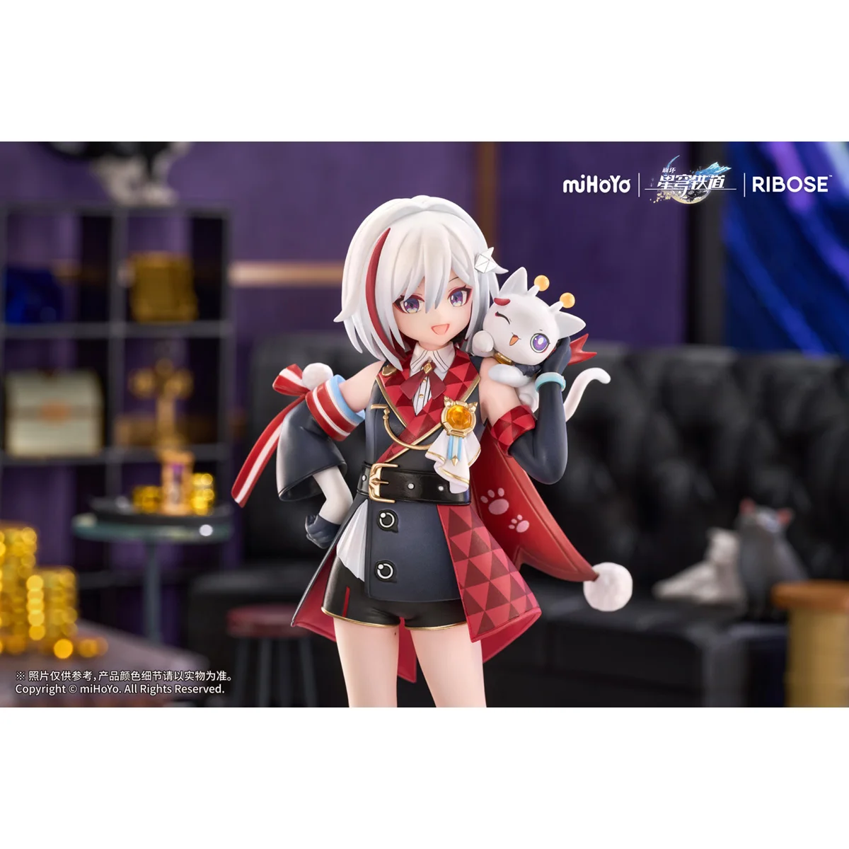 RIBOSE Rise Up + Honkai: Star Rail: Topaz & Numby Little Cat شخصيات كرتونية قابلة للجمع لعبة مجسمة حلية بيشوجو الأصلية #6