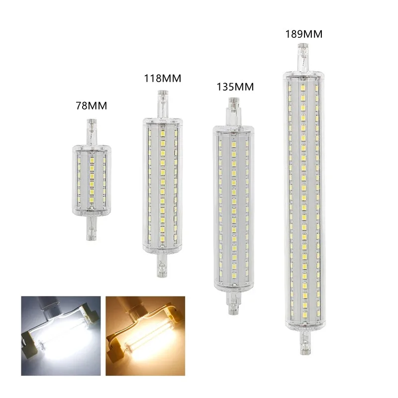 

Pop R7S LED 78MM 118MM 135MM 189MM 2835SMD AC85-265V 7W/14W/20W/25 Dimmable Corn Light Energy Saving Floodlight Replace Halogen