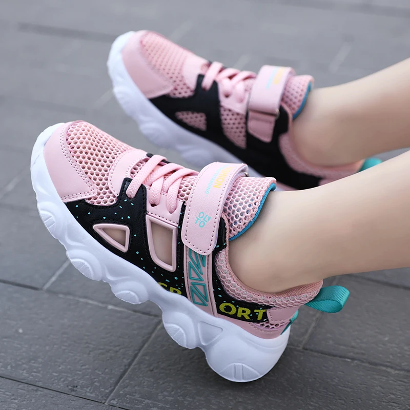 

Cute Girls Casual Shoes White Mesh Sneakers Student Kids Summer Sock Footwear Fashion Children Sport Shoes Tenis Running Autumn
