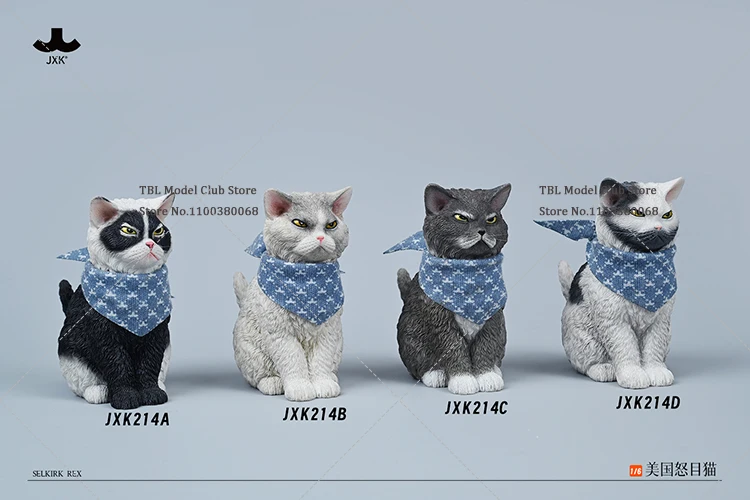 In Stock JXK214 High 8cm Static American Angry Curly Cat Trendy Desktop Decor Fit 12inch Soldier Action Figure Doll