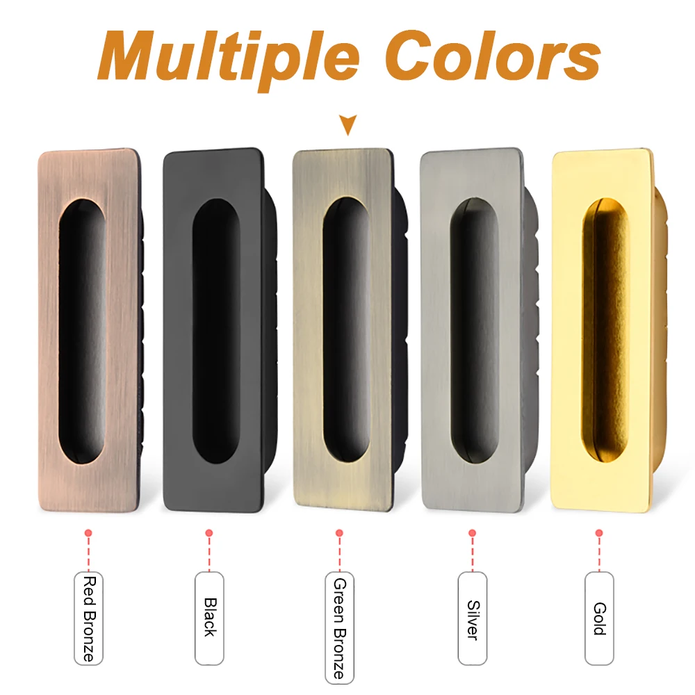Zinc Alloy Concealed Handle Built-in Concealed Sliding Door Sliding Door Drawer Handle Built-in Black Gold Handle Bronze