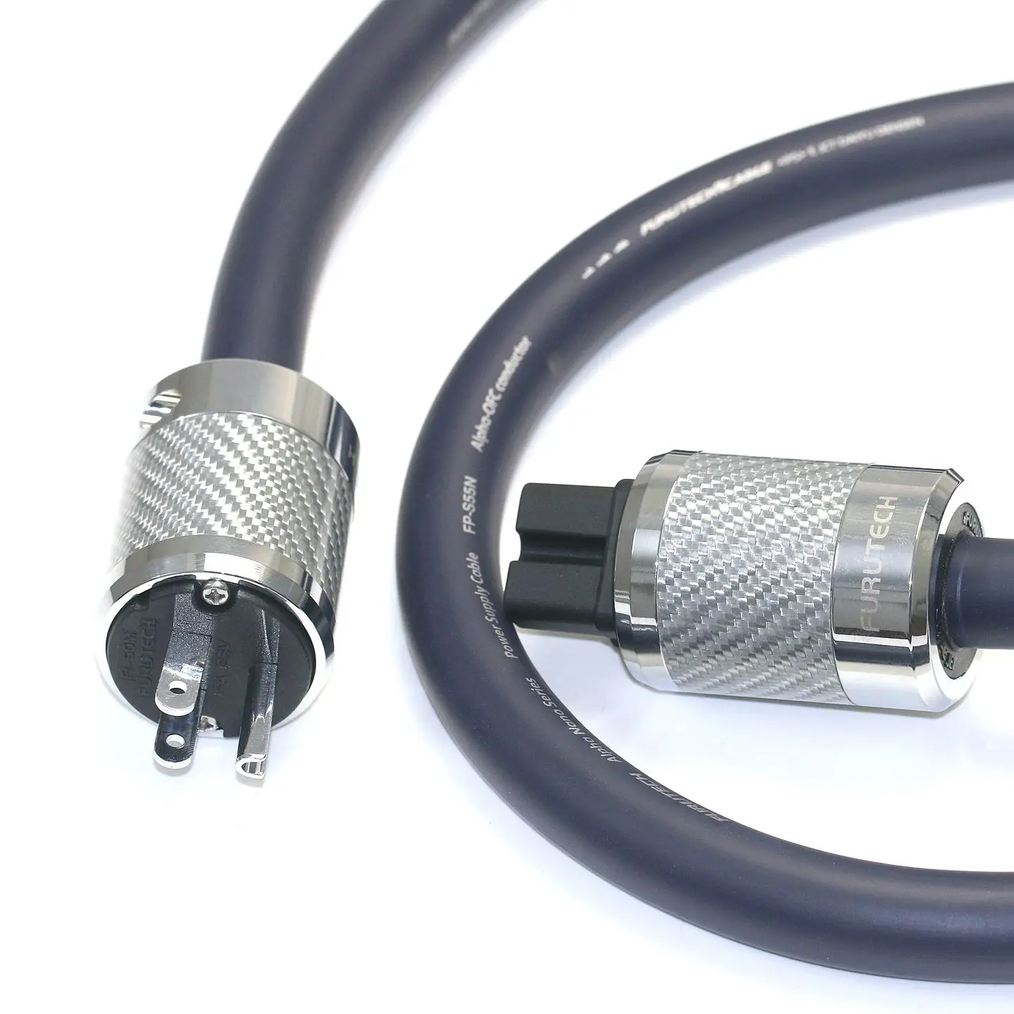 Japanese original Furutech FP-S55N nano gold and silver high-power power cord, 5.6 square meters, equipped with US and EU plugs