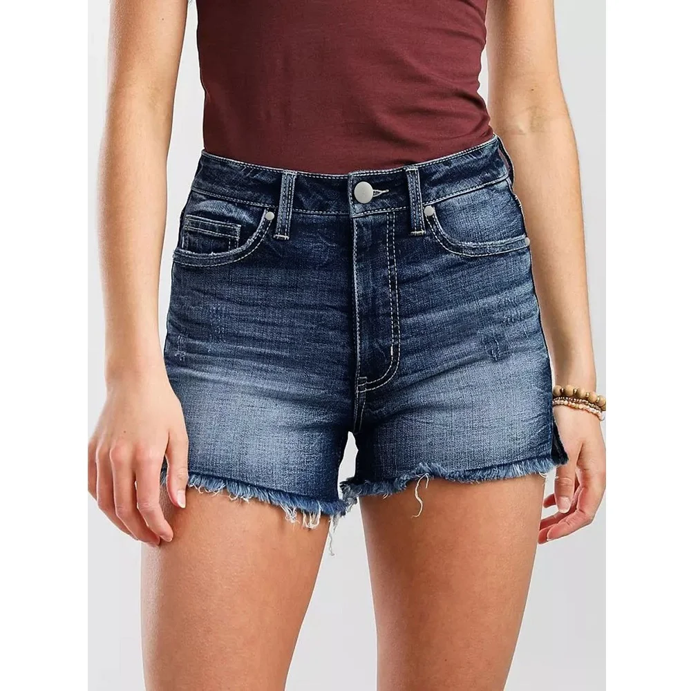 

Women Summer Denim Shorts Ladies Ripped Hole Stretch Jeans Short Pants Clothing