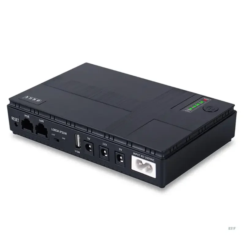 

5V, 9V, 12V Uninterruptible Power Supply Mini UPS Battery Backup for WiFi, Router, Modem, Security Camera