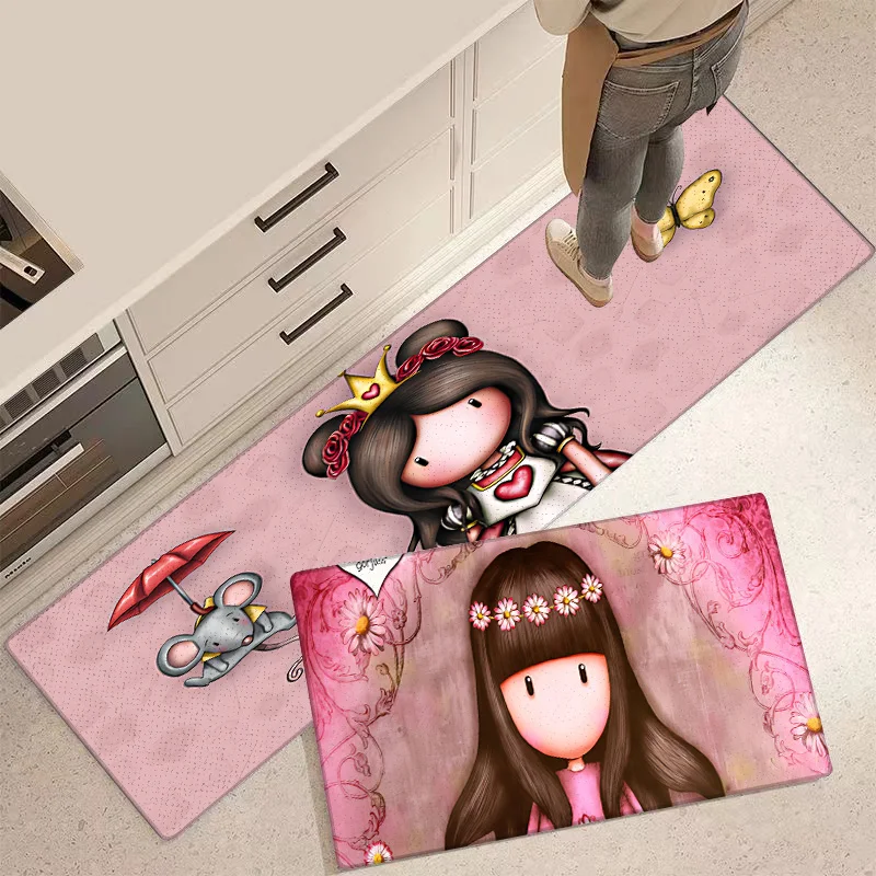 Alfombra para puerta de entrada, alfombra antideslizante Santoro Gorjuss para cocina, alfombras para sala de estar, alfombra para balcón, baño, alfombra para el suelo