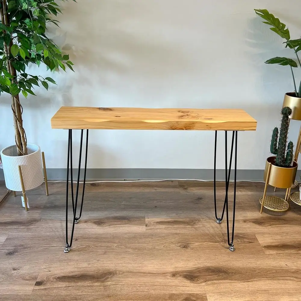 Entryway ole Table Solid Wood, Narrow Soa Table century ern Live Edge, 40-inch Rustic Wood Hallway Table, Entry Table armhouse,