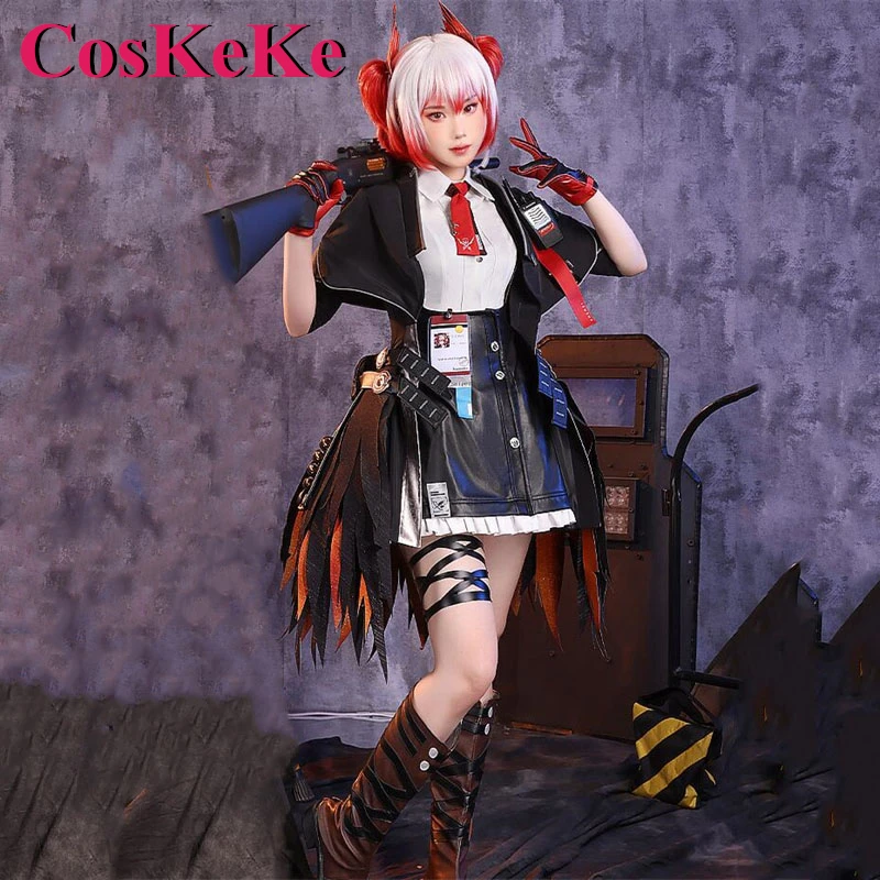 CosKeKe Fiammetta Cosplay Anime Game Arknights Costume Fashion Sweet Combat Uniform Women Halloween Party Role Play Clothing S-L