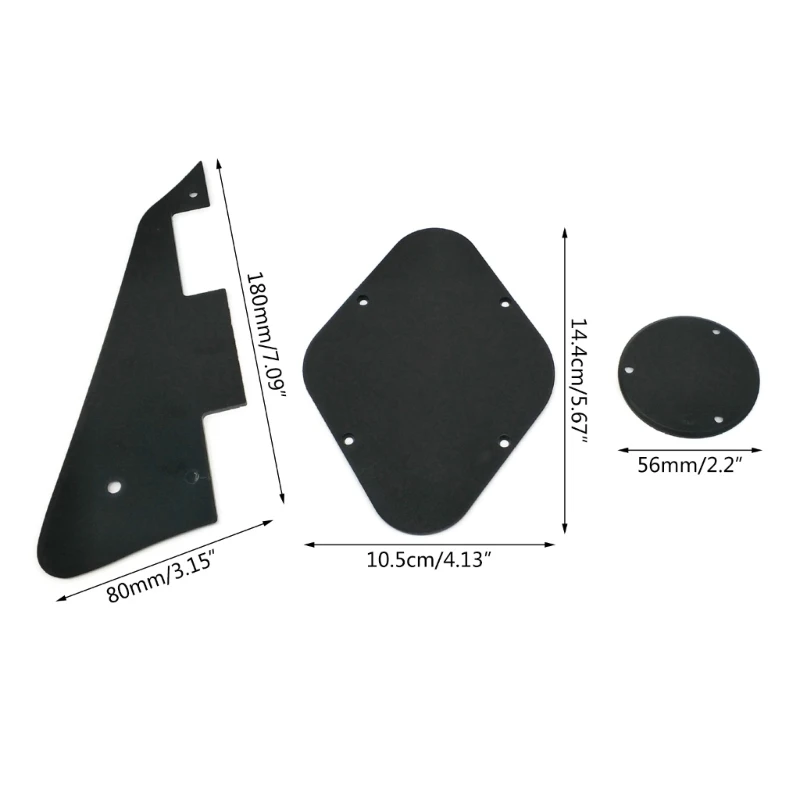 Schwarz/Gelbe Gitarren-Schlagplatte mit Halterung und Schrauben für LP-Style-Gitarre Teil 69HD