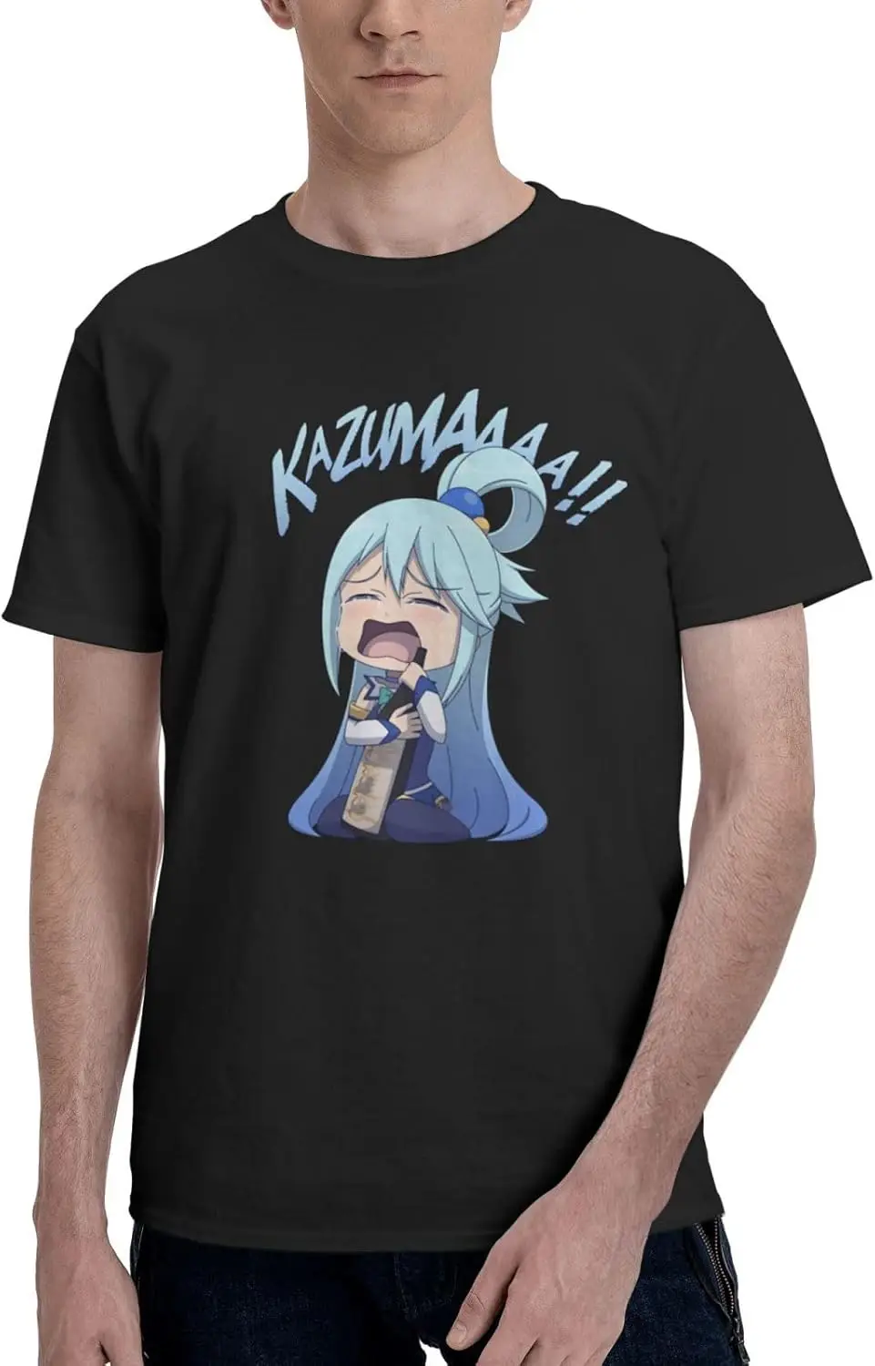 

Футболка с аниме Konosuba, Мужская модная спортивная футболка с круглым вырезом, Классические мягкие рубашки с коротким рукавом